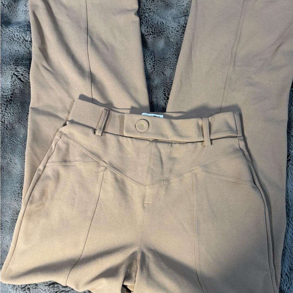 Fashion Nova Classic Tan Trousers